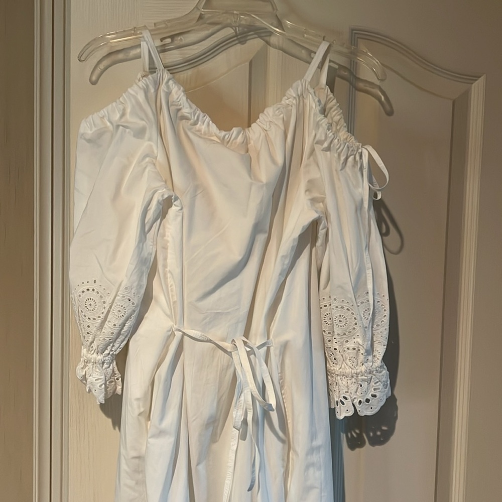 Ulla Johnson white eyelet off the shoulder maxi - Picture 6 of 8